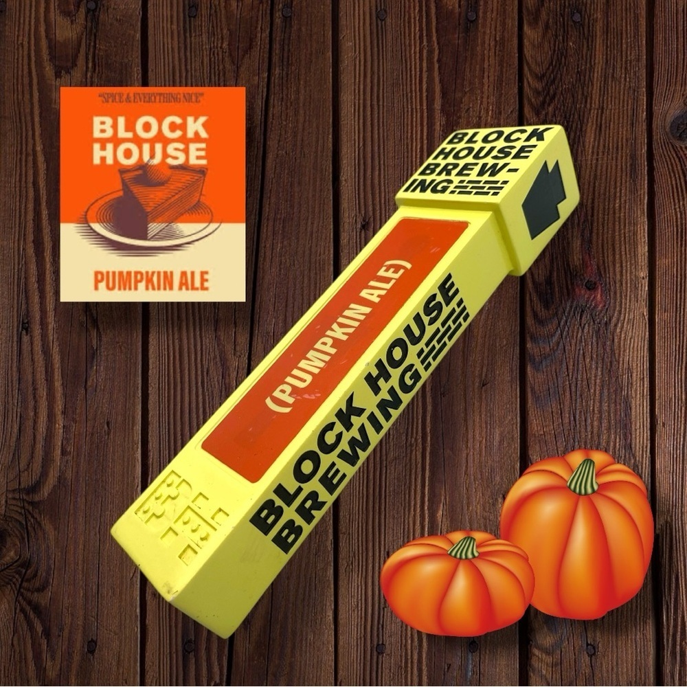Block House Brewing Pumpkin Ale Tap Handle Breweriana